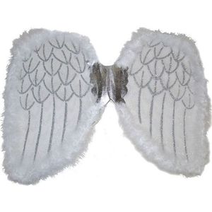 Engelen verkleed vleugels wit 36 cm - voor volwassenen - Verkleedattributen