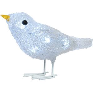 1x LED kerstfiguren acryl vogeltjes 16 cm - kerstverlichting figuur