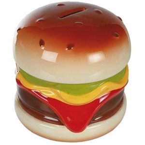 Geld spaarpot hamburger 14 cm - Spaarpotten