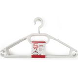 Mobiel kledingrek met kleding hangers - 10 kunststof hangers - wit/zwart