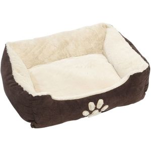 Pluche dierenbed/poezenbed bruin 60 cm - Dierenmanden