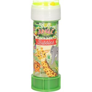 Bellenblaas - jungle/safari dieren - 60 ml - voor kinderen - uitdeel cadeau/kinderfeestje - Bellenblaas