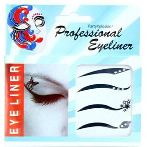 Oog stickers eyeliner 4 stuks - Schmink attributen