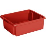 Sunware Opslagbox - 4 stuks - kunststof 17 liter rood 45 x 36 x 14 cm - Opbergbox