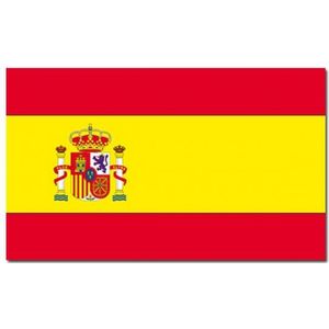 Landen thema vlag Spanje 90 x 150 cm feestversiering - Vlaggen