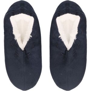 Antonio World Fashion - Spaanse Sloffen - Donkerblauw - Pantoffels - Teddy Voering
