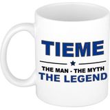 Tieme The man, The myth the legend verjaardagscadeau mok / beker keramiek 300 ml - Naam mokken