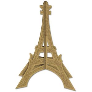Tafeldecoratie Eiffeltoren met glitters 30 cm - Feestdecoratievoorwerp