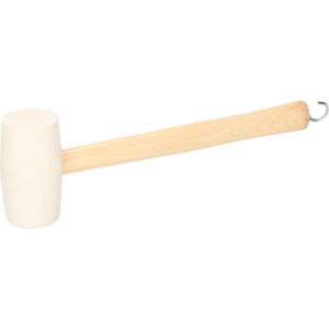 Rubberen hamer met haringtrekker haak - 27cm - campinghamer / haring hamer