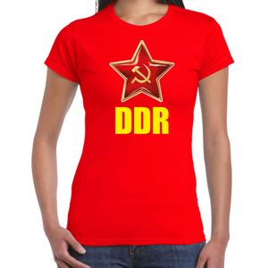 DDR / Duitsland verkleed t-shirt rood voor dames - Feestshirts