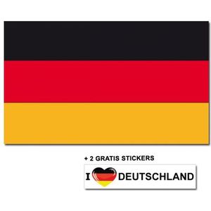 Duitse vlag + 2 gratis stickers - Vlaggen