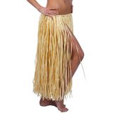 Hawaii verkleed hoela rokje en bloemenkrans - volwassenen - naturel - tropisch themafeest - hoela - Carnavalskostuums