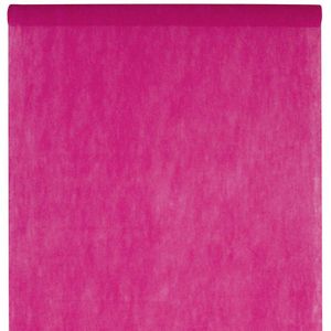 Feest tafelkleed op rol - fuchsia roze - 120 cm x 10 m - non woven polyester - Feesttafelkleden