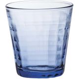 20x Drinkglazen/waterglazen blauw Prisme hardglas 27,5 cl - Drinkglazen