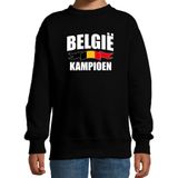 Belgie kampioen supporter sweater / trui zwart EK/ WK voor kinderen - Feesttruien