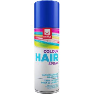 Carnaval haarverf - blauw - spuitbus - 125 ml - haarspray - Kleurhaarspray
