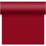 Duni tafelloper - 2x - papier - bordeaux rood- 480 x 40 cm - Feesttafelkleden