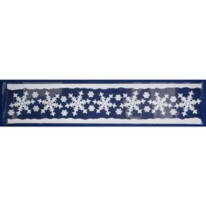 Kerst raamstickers - sneeuwvlokken - wit - 12,5 x 58,5 cm - raamversiering - Feeststickers