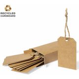Cadeau tags/labels - kraftpapier/karton aan touwtjes - 30x stuks - 5 x 9 cm - Cadeauversiering