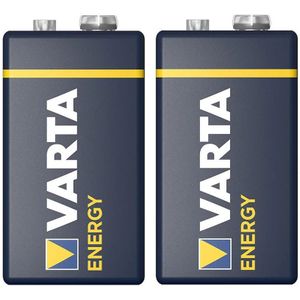 Varta Energy Alkaline batterij - 2x - 9V - blokbatterij - LR61 - batterij 9v blok