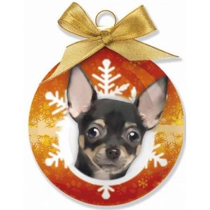 Dieren kerstballen Chihuahua hondje 8 cm - Kerstbal