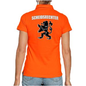Scheidsrechter Holland supporter poloshirt oranje met leeuw EK / WK voor dames - Feestshirts