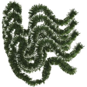 4x stuks kerstboom folie slingers/lametta guirlandes van 180 x 7 cm in de kleur glitter groen - Feestslingers