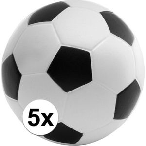 5 stuks Stressballen voetbal 6,1 cm - Stressballen