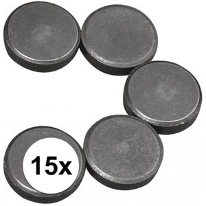 15x Knutsel magneten rond 20 x 5 mm - Magneten