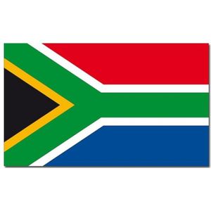 Landen thema vlag Zuid Afrika 90 x 150 cm feestversiering - Vlaggen