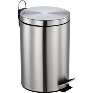 RVS vuilnisbakken/pedaalemmers 12 liter 40 cm - Pedaalemmers