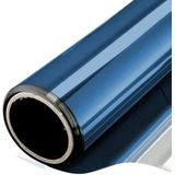 3x Stuks raamfolie zonwerend transparant/blauw 50 cm x 2 meter zelfklevend - Zonwerende glasfolie - Anti inkijk/warmte folie