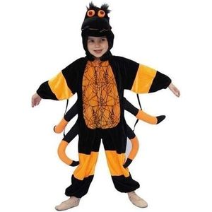 Halloween verkleedkleding dierenpak Spinnenpak - voor Kinderen - zwart/oranje  - Carnavalskostuums