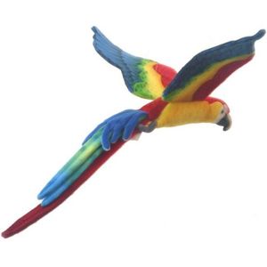 Hansa pluche vliegende papegaai knuffel 56 cm - Vogel knuffels
