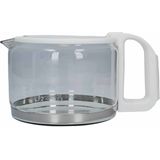 Koffiepot met witte deksel en handvat 1,4 liter - Glazen universele koffie/koffie potten - 1400 ml reserve koffiepotten