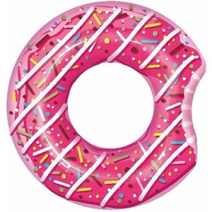 Opblaas donut roze 107 cm kinderen en volwassenen - Zwembanden