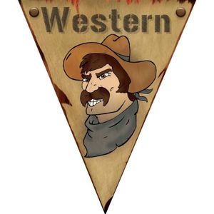 Western thema slinger Western - Vlaggenlijnen
