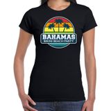 Bahamas zomer t-shirt / shirt Bahamas bikini beach party zwart voor dames - Feestshirts