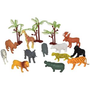Speelgoed set wilde dieren in emmer - Speelfigurenset