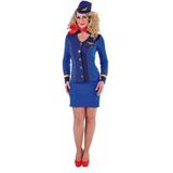 Blauw stewardess KLM mantelpakje - Carnavalskostuums