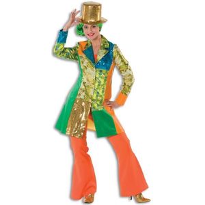 Oranje seventies broek voor dames - Carnavalsbroeken