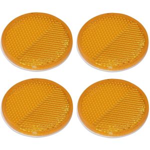 ProPlus Reflector - set 4x - oranje - zelfklevend - 60mm - rond