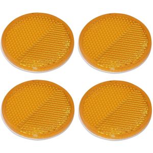 ProPlus Reflector - set 4x - oranje - zelfklevend - 60mm - rond - Fietsreflectoren