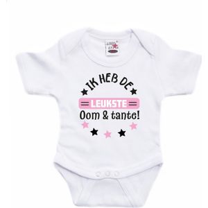 Baby rompertje - roze - leukste oom &amp; tante - cadeau romper - kraamcadeau - Rompertjes