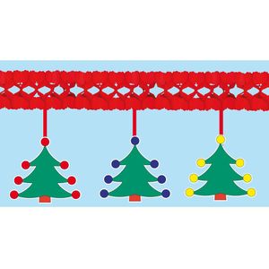 Kerstboom kerstslinger 4 meter - Feestslingers