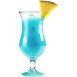 Glasmark Cocktail glazen - 6x - 420 ml - turquoise - glas - pina colada glazen