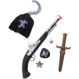 Kinderen speelgoed verkleed wapens set in Piraten stijl thema 6-delig - Verkleedattributen