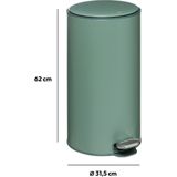 5Five Pedaalemmer - prullenbak 30l metaal delta groen