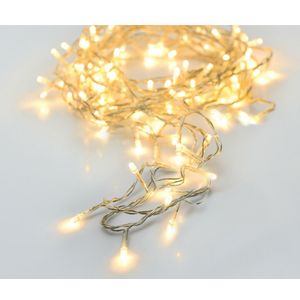 Kerstverlichting lichtsnoeren- 2x - warm wit - 24 leds - 200 cm - op batterij - Kerstverlichting kerstboom