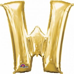 Grote letter ballon goud W 86 cm - Ballonnen